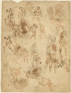 Studies van figuren door Ambrogio Figino