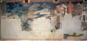 Allegorie van Slecht Bestuur (detail) door Ambrogio Lorenzetti