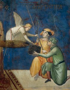 Allegorie van Goed Bestuur, Commutatieve Rechtvaardigheid of Commutatieve Straf, detail uit Allegorie en Effecten van Goed en Slecht Bestuur op Stad en Land door Ambrogio Lorenzetti