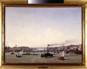 De haven van Rouen, door Louis Garneray, ca. 1820