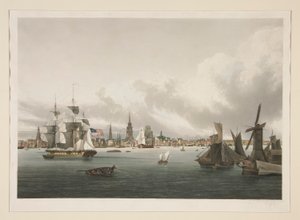 Uitzicht op Philadelphia door Ambroise Louis Garneray