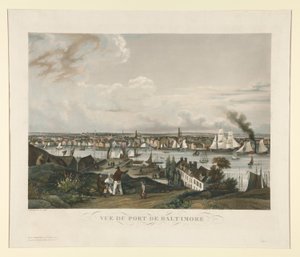 Uitzicht op de Haven van Baltimore door Ambroise Louis Garneray