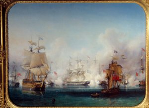 Onafhankelijkheidsoorlog van Griekenland: Uitzicht op de Zeeslag van Navarin op 20/10/1827