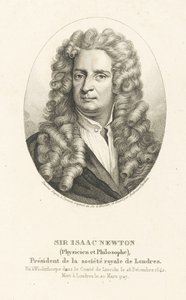 Portret van Sir Isaac Newton 1642-1727, c. 1830-1840