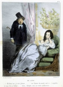 Een scène - in "Madeleines" door Cham, ca. 1870-1880
