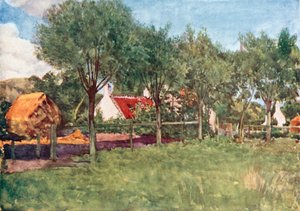 A Boerderij (kleurenlitho) door Amedee (after) Forestier
