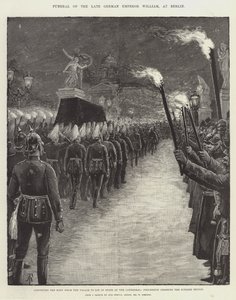 Begrafenis van de overleden Duitse keizer Wilhelm, in Berlijn