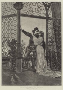 Scène uit Romeo en Julia, in het Lyceum Theater door Amedee Forestier