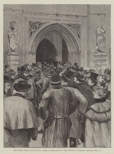 Het grote Home Rule-debat, scène bij de deur van het Lagerhuis, maandag 13 februari