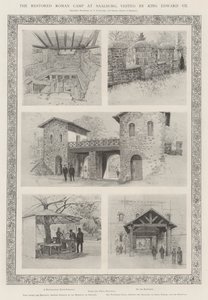 Het Herstelde Romeinse Kamp in Saalburg, bezocht door Koning Edward VII door Amedee Forestier