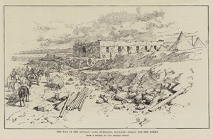 De oorlog in de Soedan, Fort Euryalus, Souakim, klaar voor de vijand door Amedee Forestier