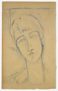 Anna Achmatova Portret van een Rode Vrouw, 1915 door Amedeo Modigliani
