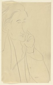 Buste van Zborowski door Amedeo Modigliani