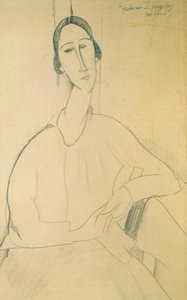 Hanka Zborowska, c.1917 door Amedeo Modigliani