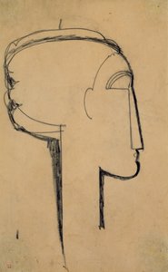 Hoofd in Profiel door Amedeo Modigliani