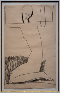 Knielende kariatiden door Amedeo Modigliani