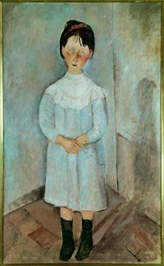 Klein meisje in blauw