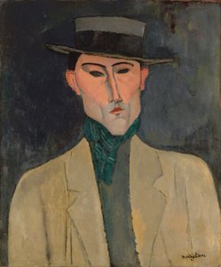 Man met een hoed door Amedeo Modigliani