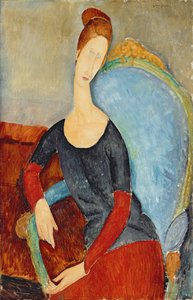Mevrouw Hebuterne in een blauwe stoel, 1918