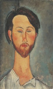 Portret van Léopold Zborowski 1889-1932, 1918 door Amedeo Modigliani