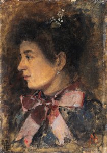 Portret van Medea Taci door Amedeo Modigliani