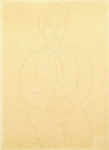 Portret van Soutine Zittend, 1917 door Amedeo Modigliani