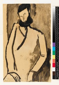 Portret van een bebaarde man, 1909 door Amedeo Modigliani