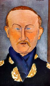 Portret van de schilder Léon Bakst 1866-1924, 1917 door Amedeo Modigliani