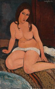Zittend naakt door Amedeo Modigliani