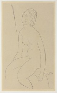 Zittend naakt door Amedeo Modigliani