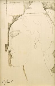 Vrouwenhoofd door Amedeo Modigliani