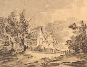 Huisje in een landschap