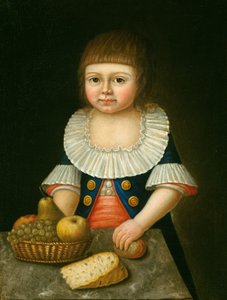 Jongen met een Mandje Fruit door American 18th Century