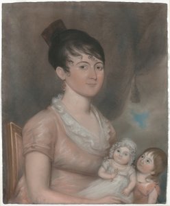 Anna Margaret Blake en haar twee kinderen
