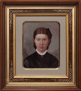 Portret van een vrouw door American 19th Century