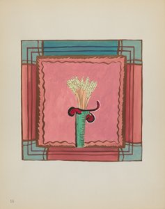 Plaat 16: Korenaar, Altaarpaneel: Uit Portfolio "Spaanse Koloniale Ontwerpen van New Mexico" door American 20th Century