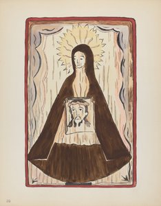 Plaat 20: Sint Veronica: Uit Portfolio "Spaanse Koloniale Ontwerpen van New Mexico" door American 20th Century