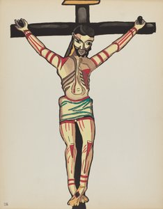 Plaat 26: Christus gekruisigd, Taos: Uit portfolio "Spaanse koloniale ontwerpen van New Mexico"