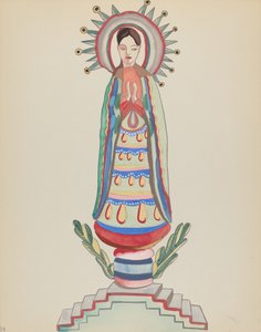 Plaat 34: Onze Lieve Vrouw van Licht: Uit Portfolio "Spaanse Koloniale Ontwerpen van New Mexico" door American 20th Century