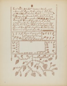Plaat 3: Pecos Boek van Bezoeken: Uit Portfolio "Spaanse Koloniale Ontwerpen van New Mexico" door American 20th Century
