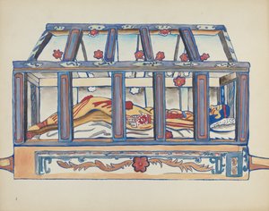 Plaat 4: Christus in het Graf: Uit Portfolio "Spaanse Koloniale Ontwerpen van New Mexico" door American 20th Century