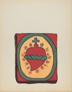 Plaat 50: Heilig Hart: Uit portfolio "Spaanse koloniale ontwerpen van New Mexico" door American 20th Century
