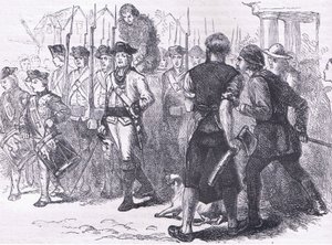 Een plattelander geteerd en gevederd, illustratie uit Cassells Geschiedenis van de Verenigde Staten uitgegeven door Cassell, Petter & Galpin, ca. 1900 (litho) door American English school