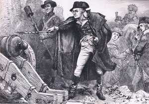 Washington bij het beleg van Yorktown, illustratie uit Cassells Geschiedenis van de Verenigde Staten uitgegeven door Cassell, Petter & Galpin, ca. 1900 (litho) door American English school