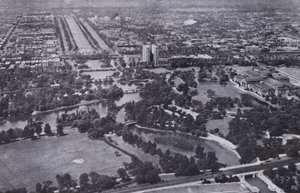 Chicago: Jackson Park en de Midway vanuit de lucht door American Photographer (after)