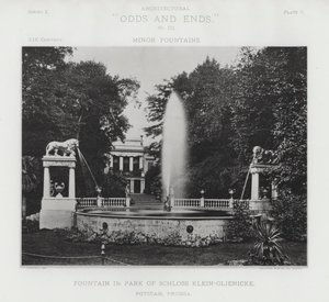 Fontein in het Park van Schloss Klein-Glienicke, Potsdam, Pruisen door American Photographer (after)