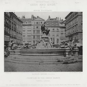 Fontein op de Neuer Markt, Wenen, Oostenrijk door American Photographer (after)