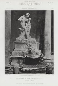Fontein in het Palazzo Lante, Rome, Italië door American Photographer (after)