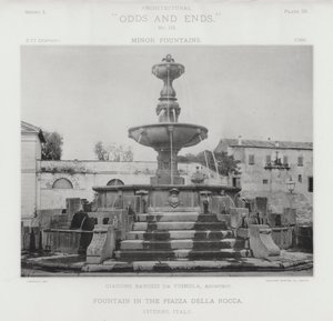 Fontein op het Piazza Della Rocca, Viterbo, Italië door American Photographer (after)