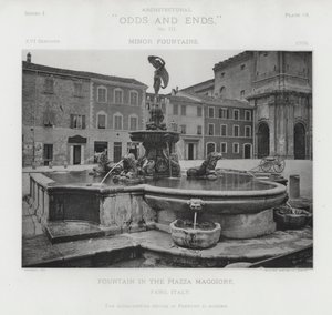 Fontein op het Piazza Maggiore, Fano, Italië door American Photographer (after)